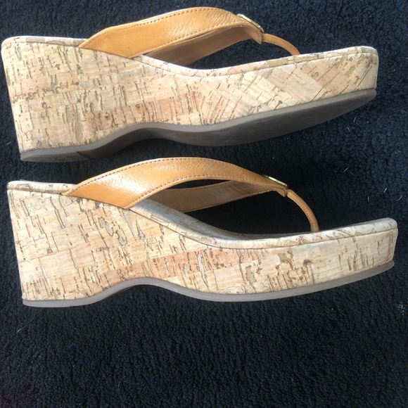 Tory Burch Suzy Tan cork wedge sandals - Picture 5 of 10